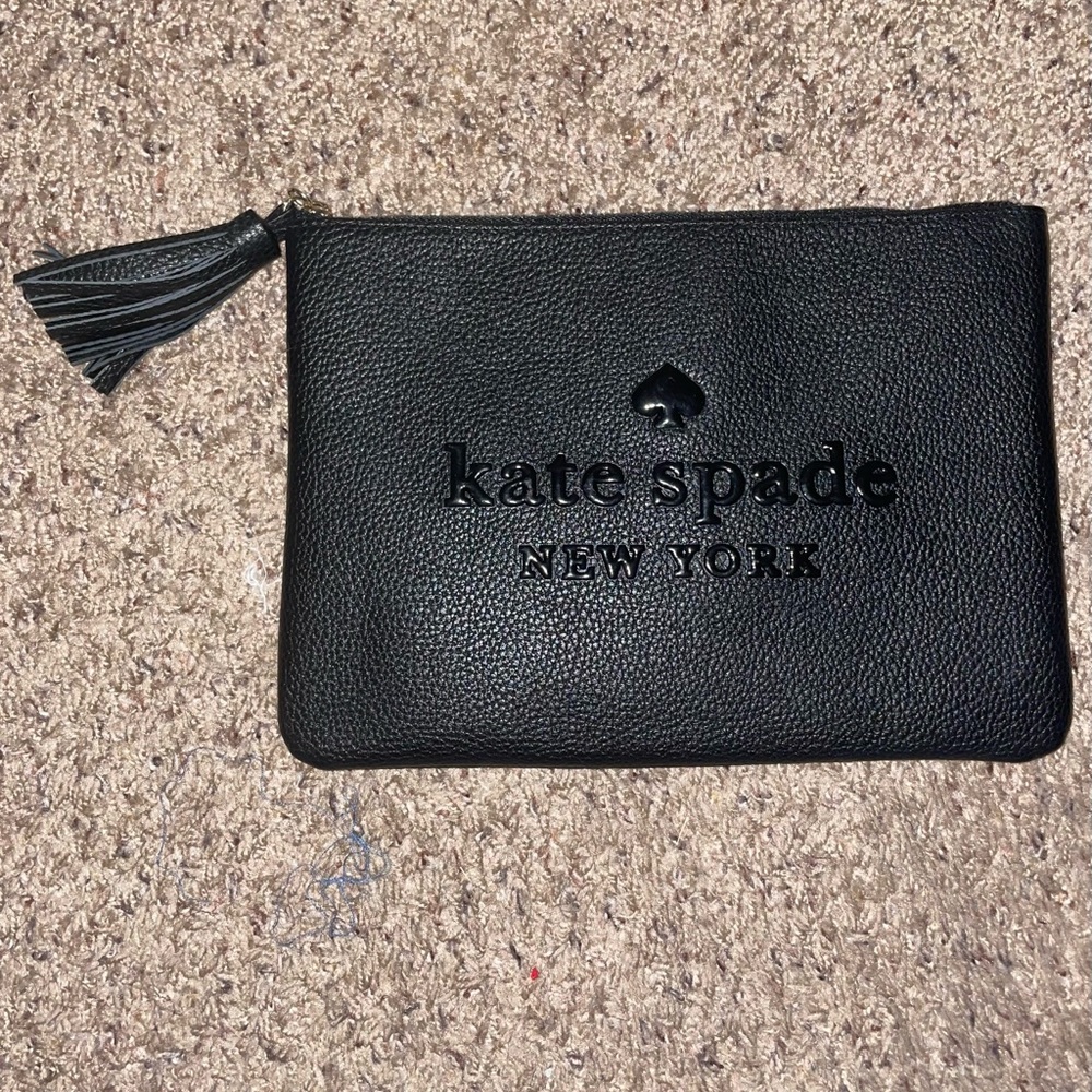 Black Kate Spade Designer Bag Hand Clutch. New with tags, never used.
